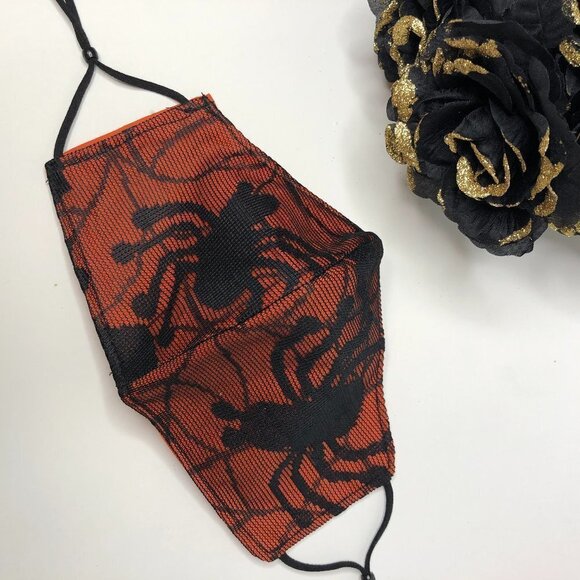 HALLOWEEN Spider Face Mask - Picture 1 of 4